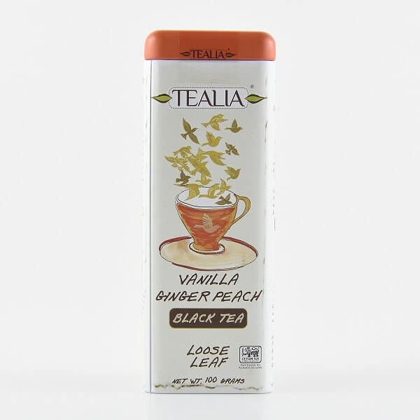 Tealia Tea In Tin Vanilla Ginger And Peach 100G - TEALIA - Tea - in Sri Lanka