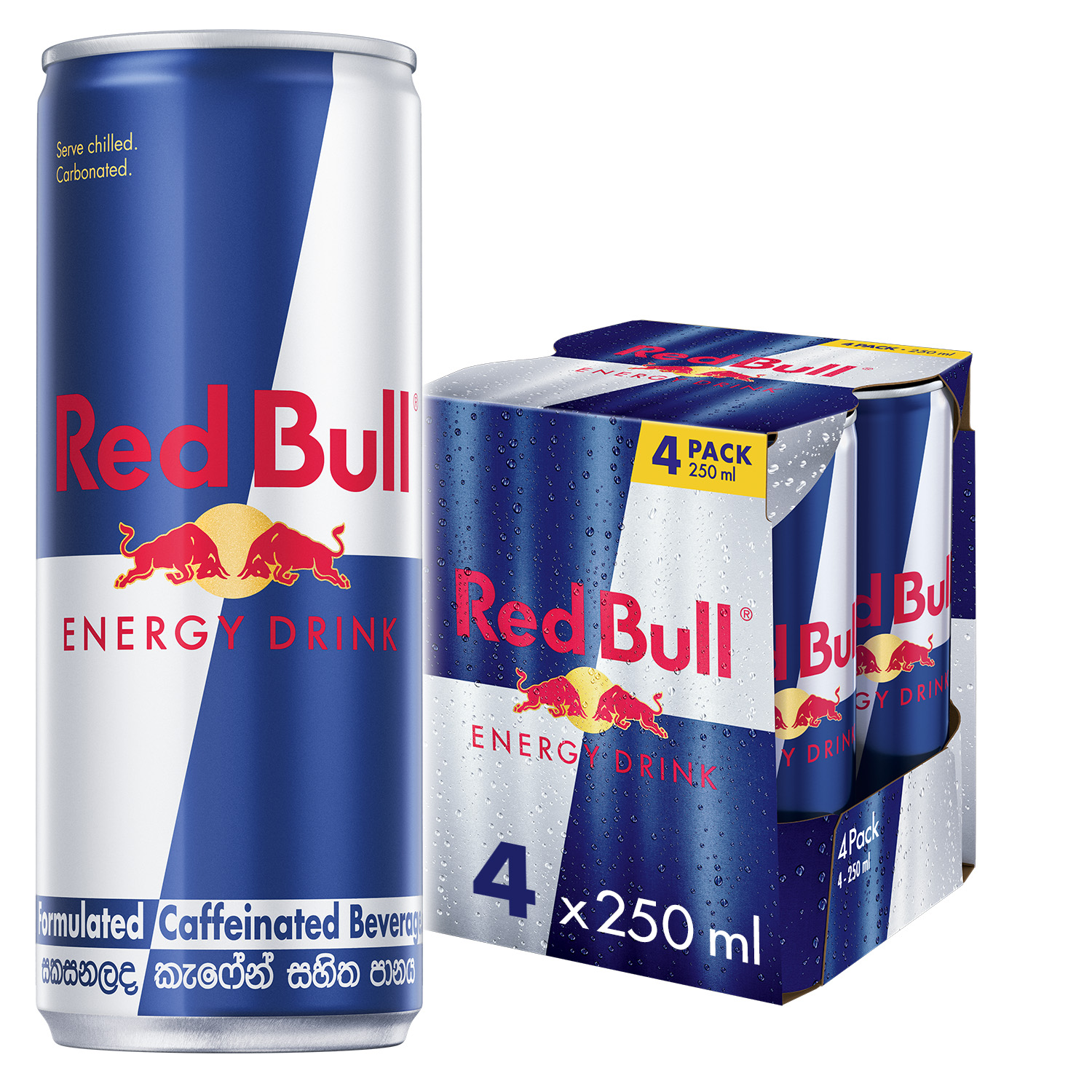 Red Bull Energy Drink 4 Pack 4X250Ml - RED BULL - Sport & Energy Drinks - in Sri Lanka