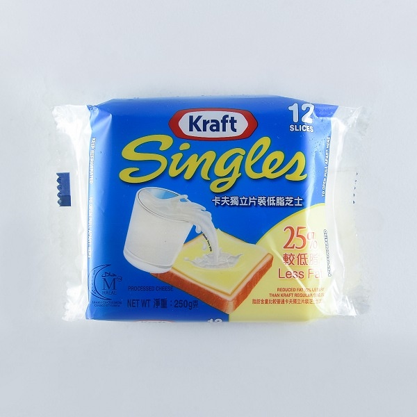 Kraft Cheese Cheddar Low Fat Slices 250G - KRAFT - Cheese - in Sri Lanka