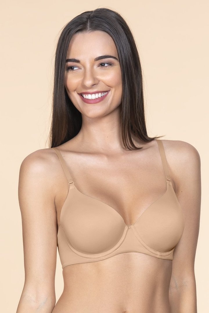 Amante Padded Non Wired Full Coverage T-Shirt Bra - Sandalwood