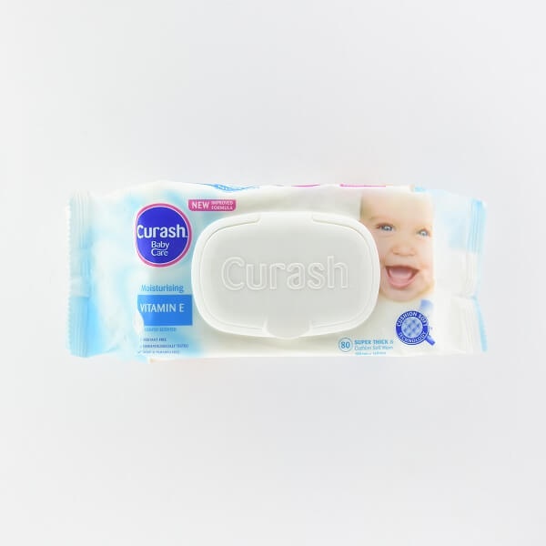 Curash Baby Wet Wipe Vitamin E 80Pcs - CURASH - Baby Need - in Sri Lanka