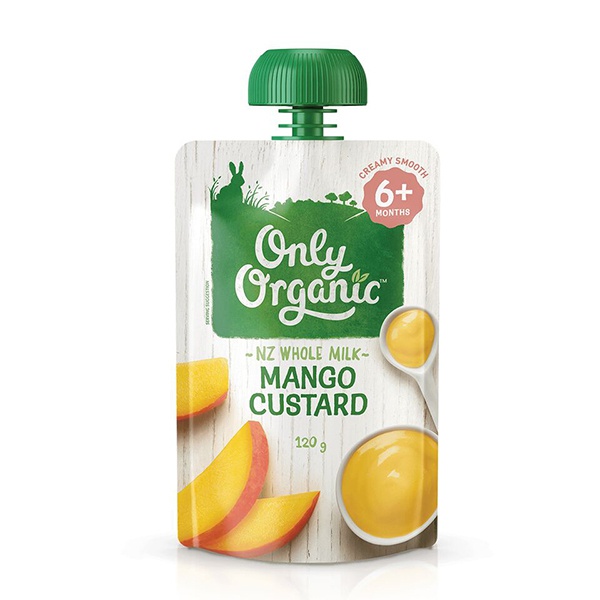 Only Organic Puree Mango Custard 6M 120G - ONLY ORGANIC - Baby Food - in Sri Lanka