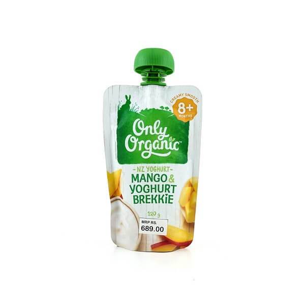 Only Organic Puree Mango & Yoghurt Brekkie 8M 120G - ONLY ORGANIC - Baby Food - in Sri Lanka