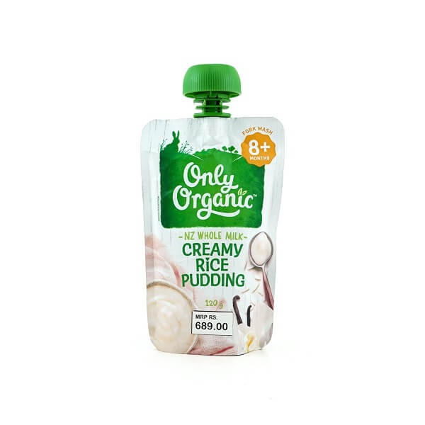 Only Organic Creamy Rice Pudding 8M 120G - ONLY ORGANIC - Baby Food - in Sri Lanka
