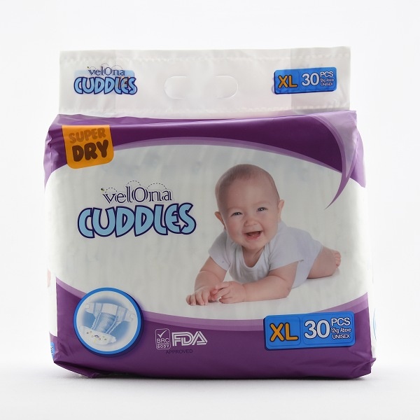 Velona Cuddles Baby Diaper Extra Large 30Pcs - VELONA CUDDLES - Baby Need - in Sri Lanka