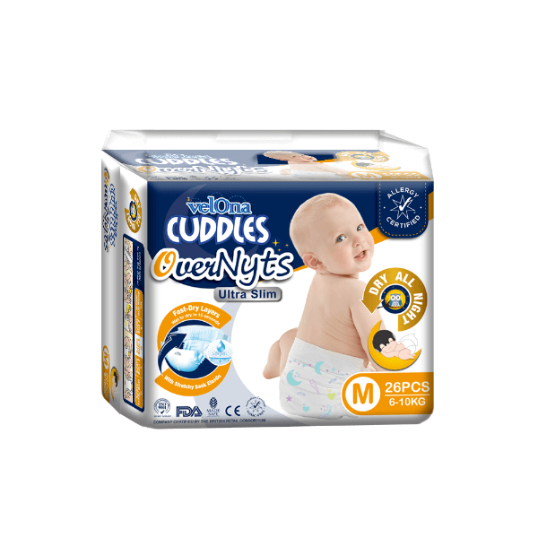 Velona Cuddles Over Nyts Baby Diaper Medium 26Pcs - VELONA CUDDLES - Baby Need - in Sri Lanka