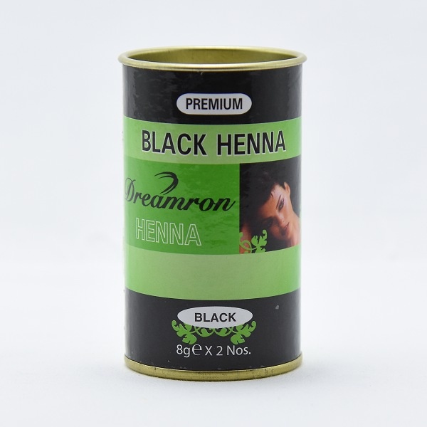Dreamron Henna Powder Premium Black 8G X 2 - DREAMRON - Hair Care - in Sri Lanka