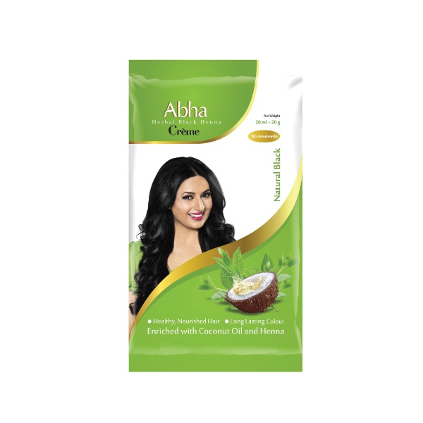 Abha Henna Herbal Black Creame 21G - in Sri Lanka