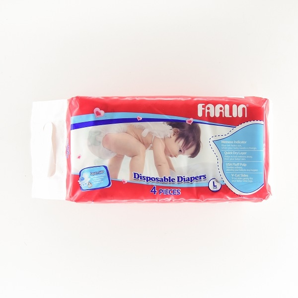 Farlin Baby Diaper Large 4 Pieces - in Sri Lanka