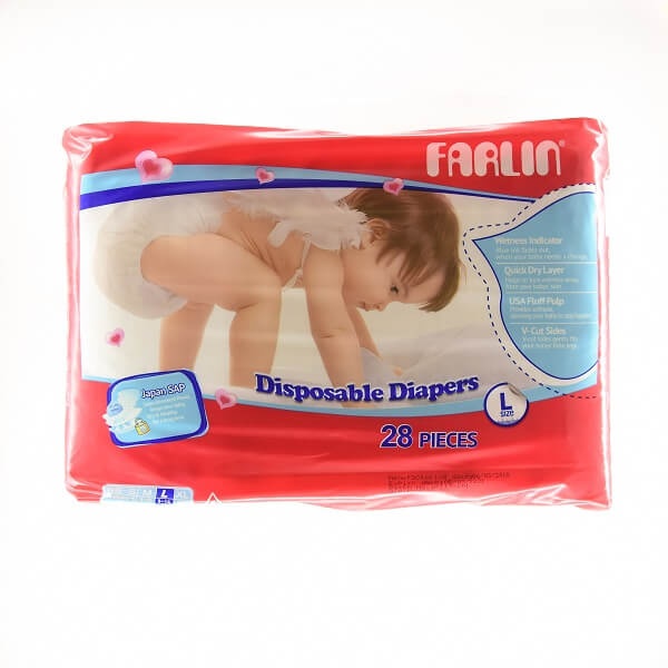 Farlin Baby Diaper Large 28 Pieces - FARLIN - Baby Need - in Sri Lanka