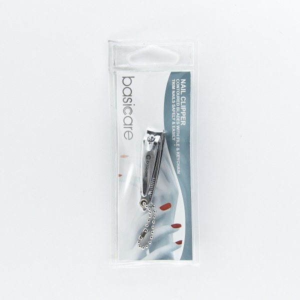 Basicare 1026 Nail Clipper Contoured Blades With File & Keychain - BASICARE - Beauty Accessories - in Sri Lanka