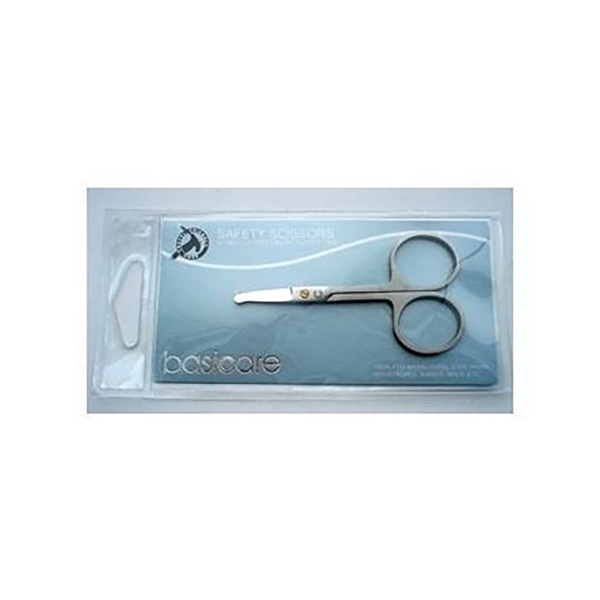 Basicare 1024 Safety Scissor Stainless Steel Blunt Safety Tips - BASICARE - Beauty Accessories - in Sri Lanka