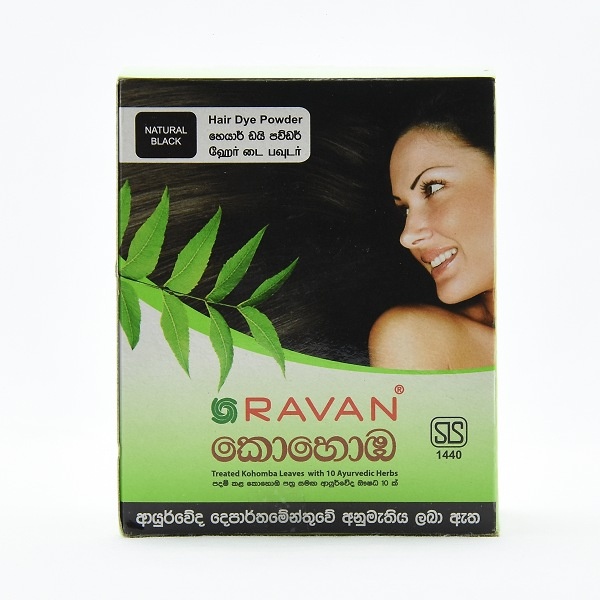Ravan Hair Dye Kohomba Natural Black 10G - in Sri Lanka