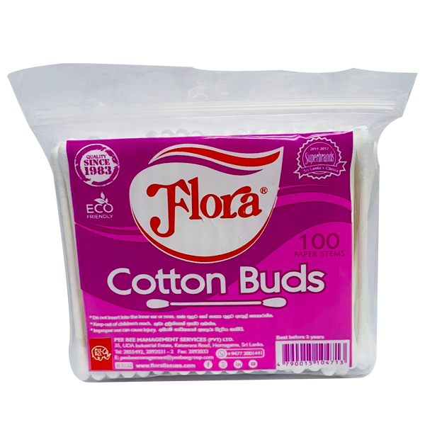 Flora Cotton Buds Zip Lock Bag 100Pcs - FLORA - Baby Need - in Sri Lanka