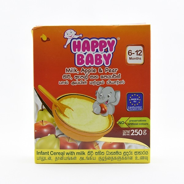 Happy Baby Cereal Milk Apple & Pear 250G - in Sri Lanka