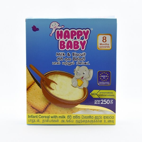 Happy Baby Cereal Milk & Biscuits 250G - HAPPY BABY - Baby Food - in Sri Lanka