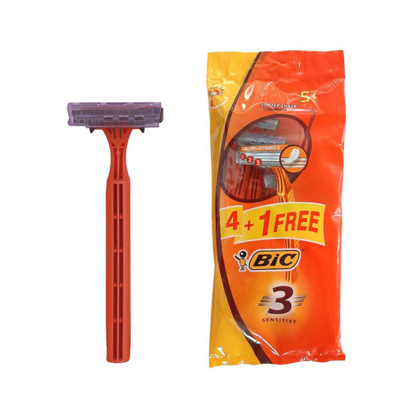 Bic 3 Sensitive Razor 4 + 1 Free - BIC - Toiletries Men - in Sri Lanka