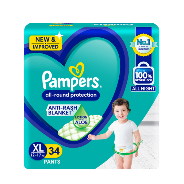 Pampers Baby Pants Extra Large 34'S - in Sri Lanka