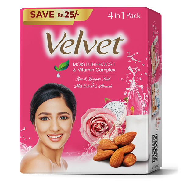 Velvet Soap Eco Pack Rose & Dragon Fruit 380G - in Sri Lanka