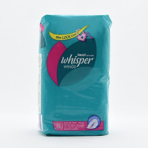 Whisper Sanitary Napkins Regular Flow Wings 20S - WHISPER - Personal Hygiene - in Sri Lanka