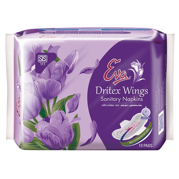Eva Sanitary Napkins Dritex Wings 10S - in Sri Lanka