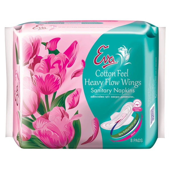 Eva Sanitary Napkins Regular Heavy Flow Wings 8S - EVA - Personal Hygiene - in Sri Lanka