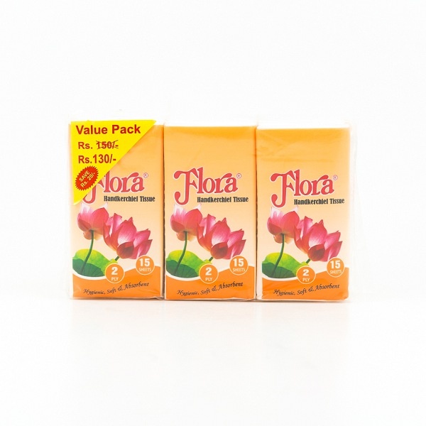 Flora Handkerchief Tissue 2Ply Value Pack - FLORA - Paper Goods - in Sri Lanka