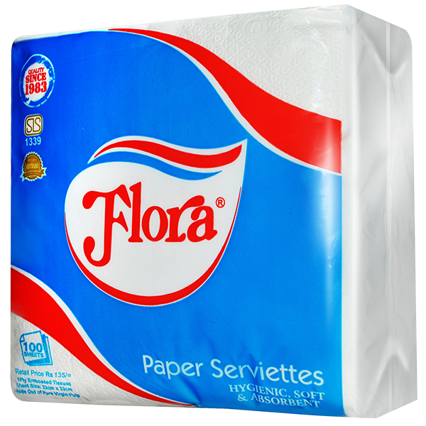 Flora Paper Serviettes 100S - FLORA - Paper Goods - in Sri Lanka
