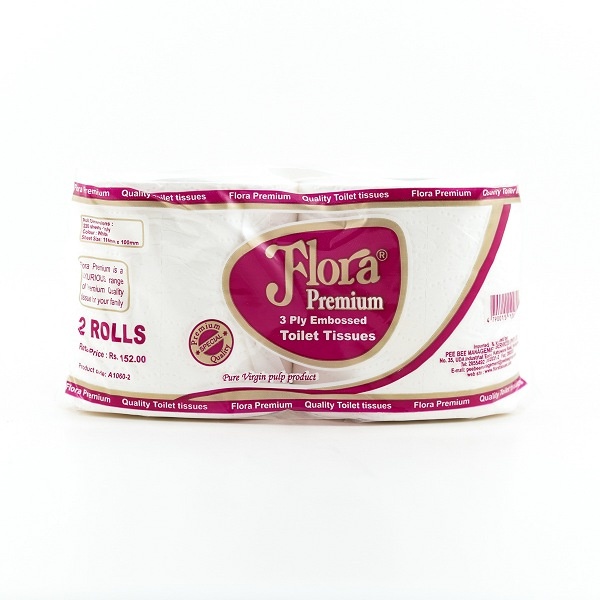 Flora Toilet Roll 3Ply Twin Pack - FLORA - Paper Goods - in Sri Lanka