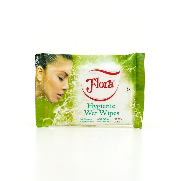 Flora Hygienic Wet Wipes 10S - FLORA - Paper Goods - in Sri Lanka
