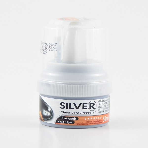 Silver Shoe Cream Sponge Black 8930-50Ml - SILVER - Essentials - in Sri Lanka