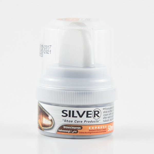 Silver Shoe Cream Sponge Brown 8936-50Ml - SILVER - Essentials - in Sri Lanka