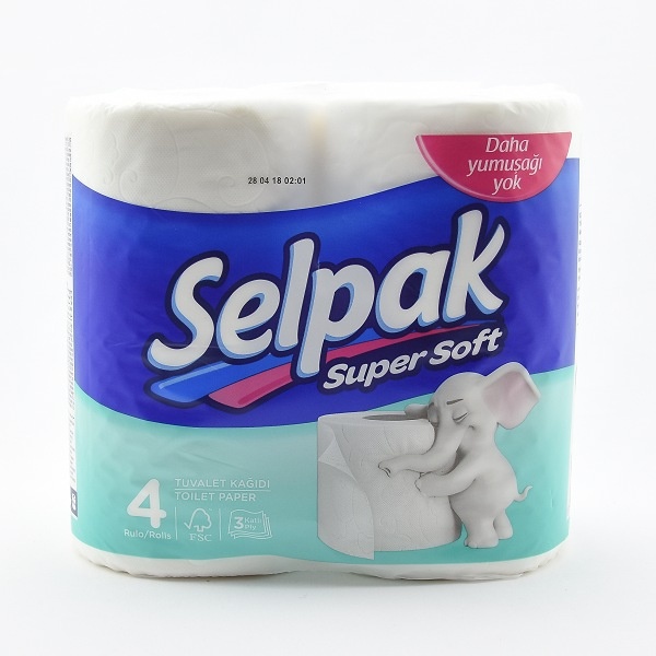 Selpak Toilet Paper Super Soft Roll 4 Pack - SELPAK - Paper Goods - in Sri Lanka