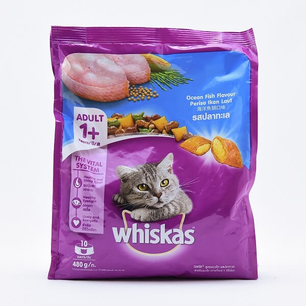 Whiskas Ocean Fish Cat Food Adult 480G - in Sri Lanka