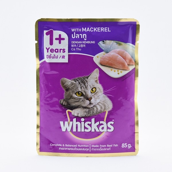Whiskas Mackerel Cat Food Pouch 85G - WHISKAS - Pet Care - in Sri Lanka