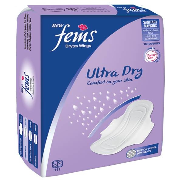 Fems Sanitary Napkins Dritex Wings 16S - FEMS - Personal Hygiene - in Sri Lanka