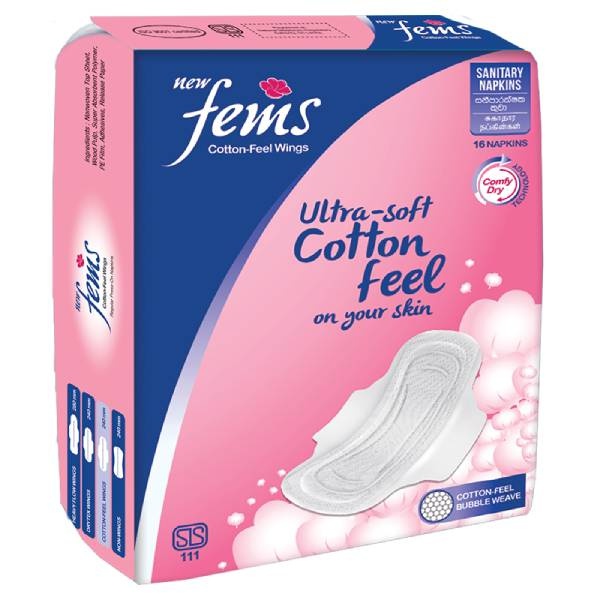 Fems Sanitary Napkins Cotton Feel Wings 16S - FEMS - Personal Hygiene - in Sri Lanka