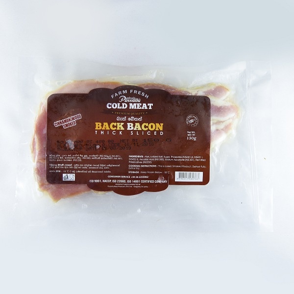 Pussalla Back Bacon 150G - PUSSALLA - Processed / Preserved Meat - in Sri Lanka
