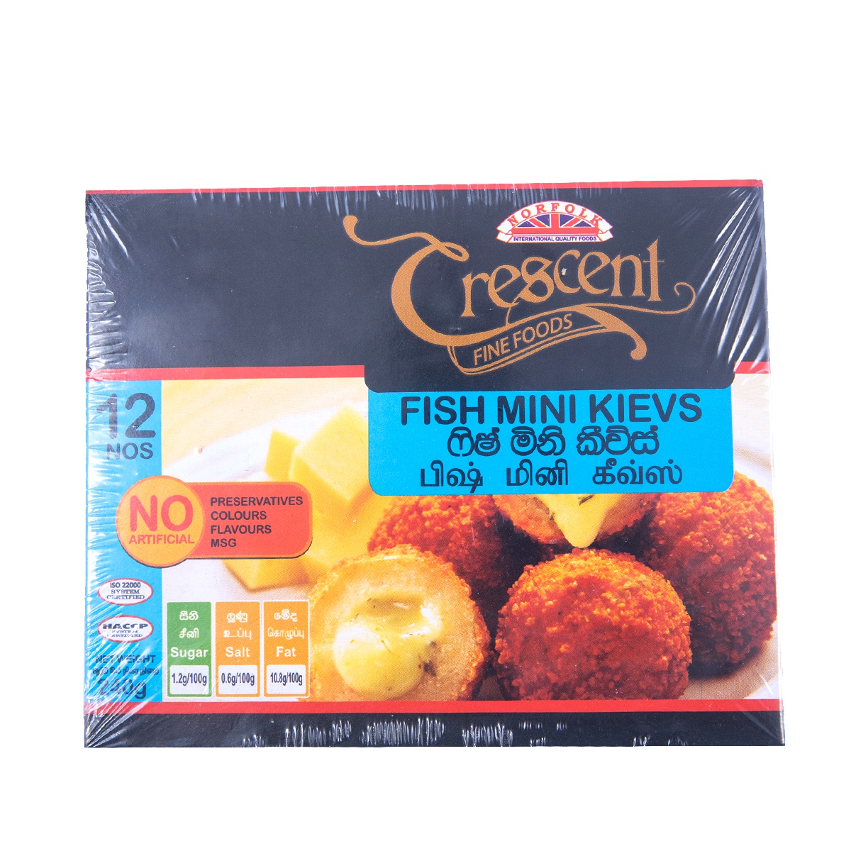 Crescent Fish Mini Kieves 240G - CRESCENT - Frozen Ready To Cook Snacks - in Sri Lanka