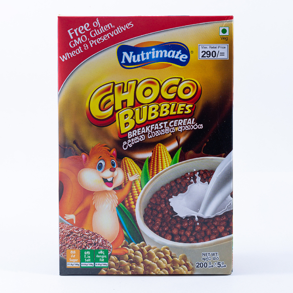 Nutrimate Chocobubbles Cereal Box 200G - in Sri Lanka