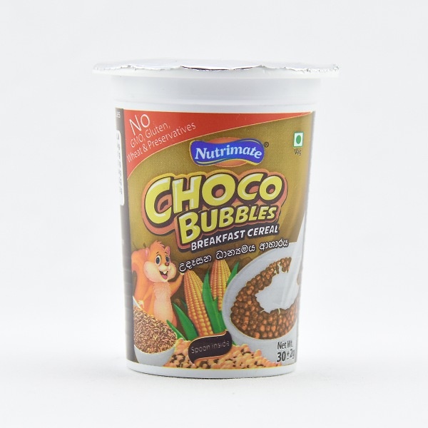 Nutrimate Chocobubbles Cereal Cup 30G - NUTRIMATE - Cereals - in Sri Lanka