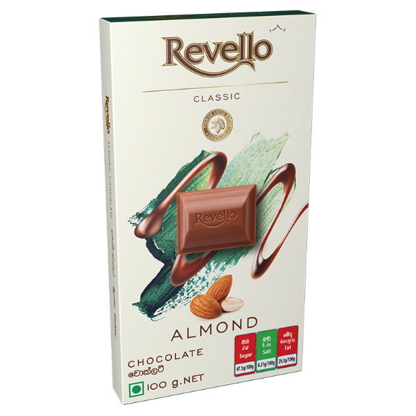 Revello Almond Chocolate 100G - RITZBURY - Confectionary - in Sri Lanka