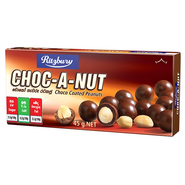 Ritzbury Chocolate Choc-A-Nut 50G - RITZBURY - Confectionary - in Sri Lanka