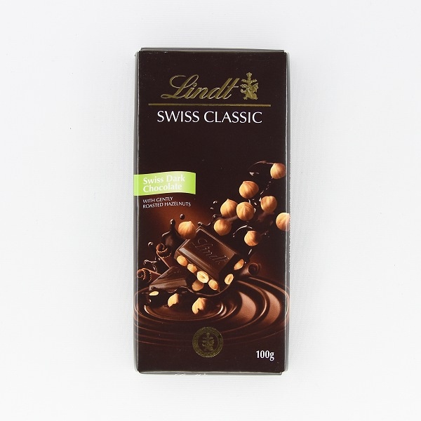 Lindt Chocolate Swiss Classic Dark Hazelnut 100G - LINDT - Confectionary - in Sri Lanka