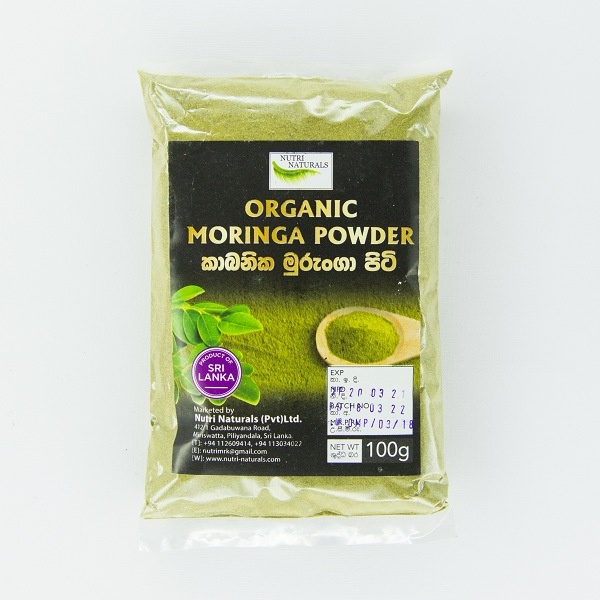 Nutri Naturals Organic Moringa Powder 100G - NUTI NATURALS - Seasoning - in Sri Lanka