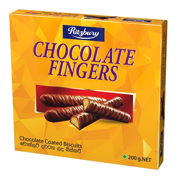 Ritzbury Chocolate Fingers 200G - RITZBURY - Biscuits - in Sri Lanka