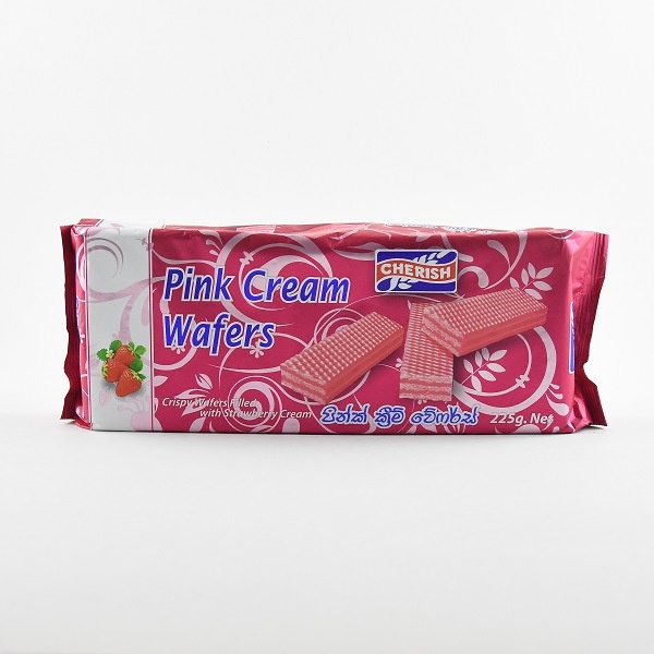 Cherish Pink Wafers 225G - CHERISH - Biscuits - in Sri Lanka
