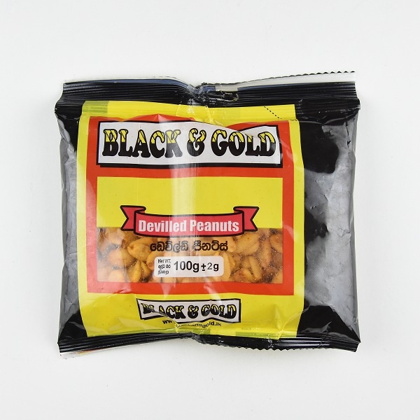 Black & Gold Devilled Peanut 100G - BLACK & GOLD - Snacks - in Sri Lanka