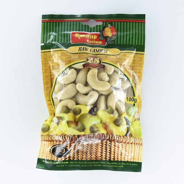 Rancrisp Raw Cashew Nuts 100G - RANCRISP - Snacks - in Sri Lanka