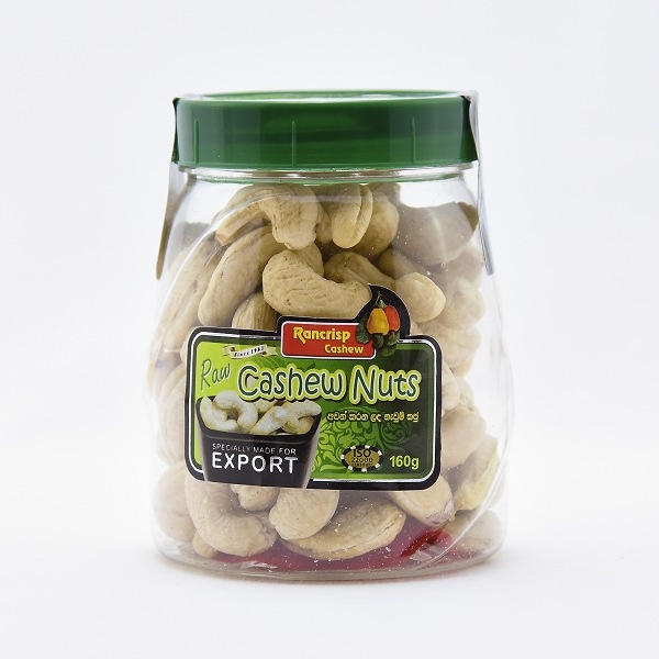 Rancrisp Raw Cashew Nuts Bottle 160G - RANCRISP - Snacks - in Sri Lanka